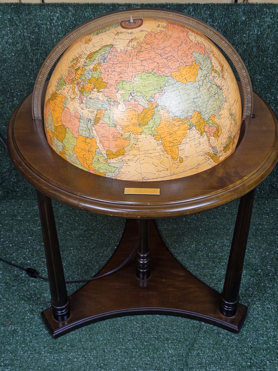 16” Replogle Illuminated Floor Globe w/ Wood Stand