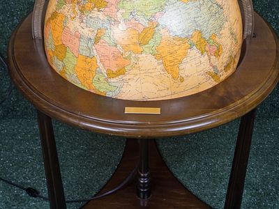 16” Replogle Illuminated Floor Globe w/ Wood Stand