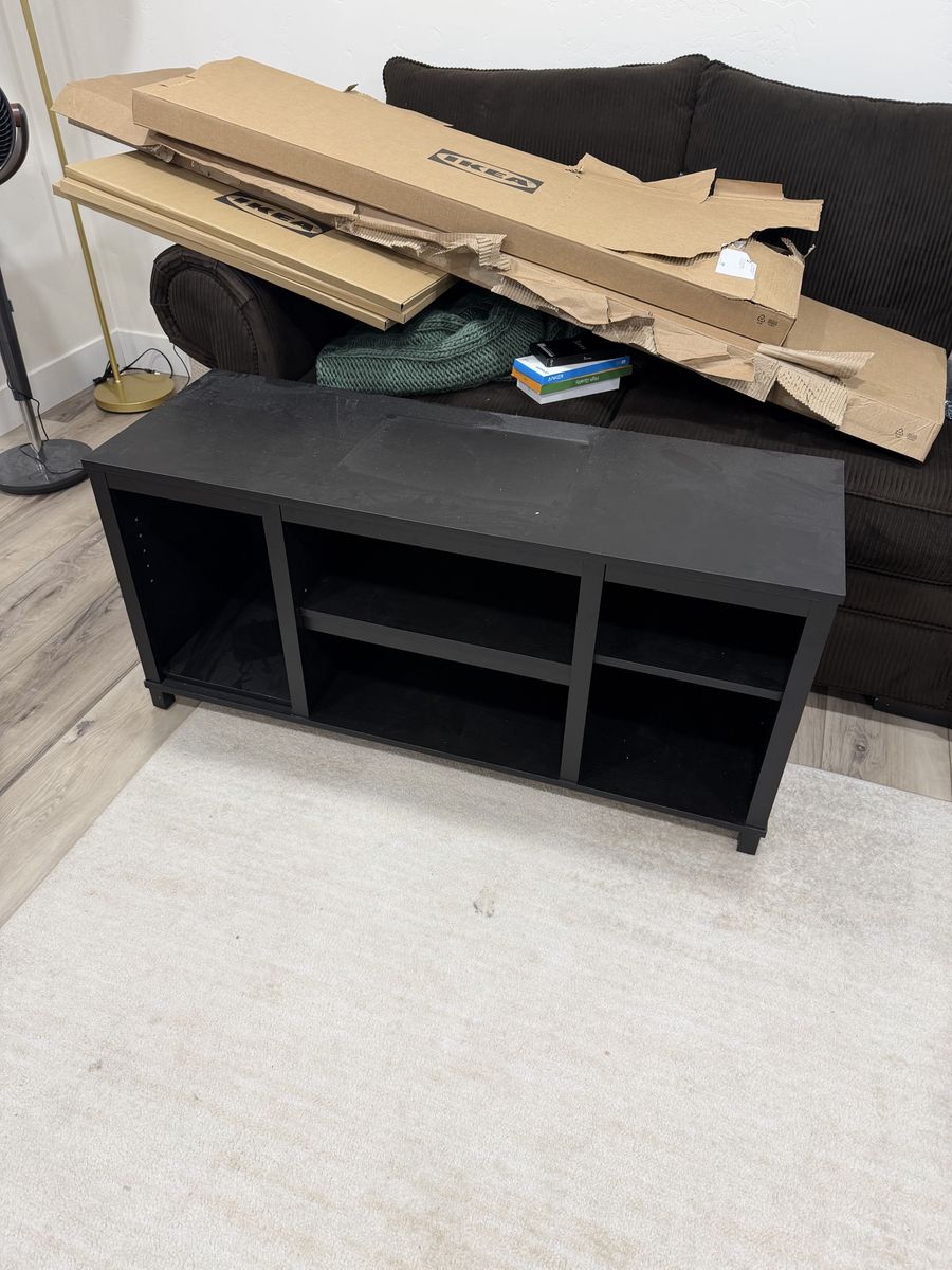 Black TV stand