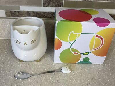 Cute Cat Tea Mug With Spoon