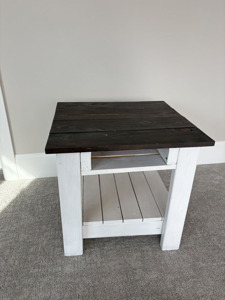 Wood side table