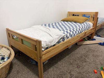 Wooden Junior (toddler) Size Kids Bed Frame with Slats