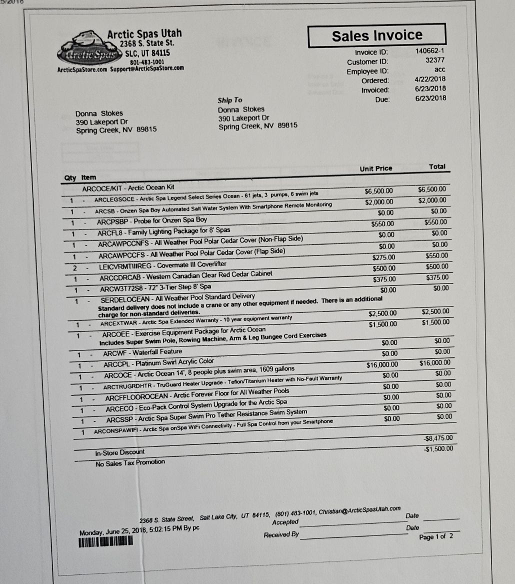 Artic Spa 14 ft swim spa