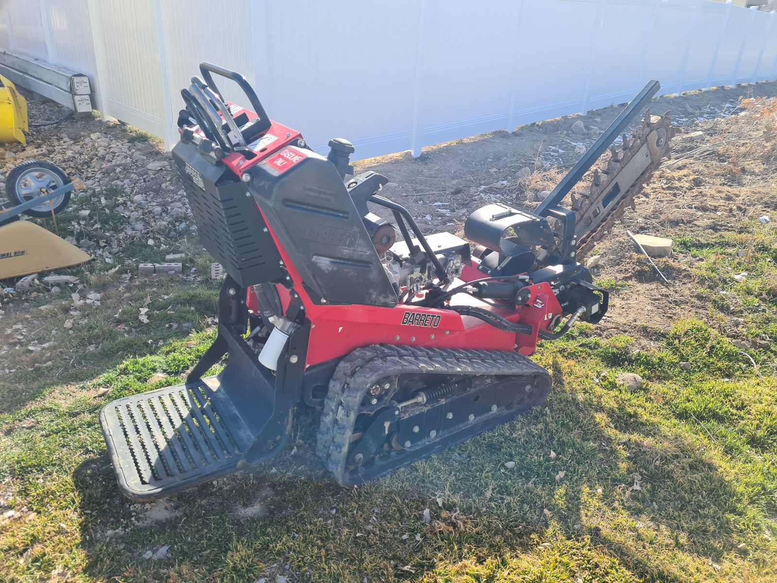 Barreto 20RTK Stand On Walk behind tracked trencher LOW HOURS Sprinklers Utilities Gas Line