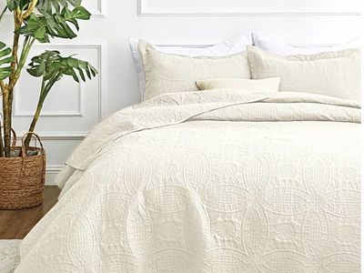 New! Love's cabin Oversized King Size Quilt Bedding Set Spa-Blue Bedspreads - Oversized King Lightweight Bedspread Comforter