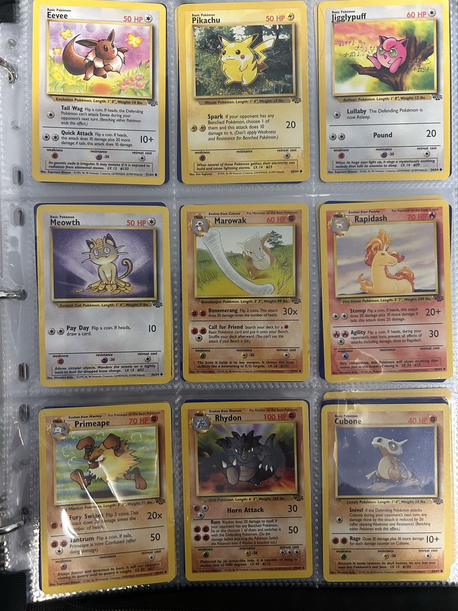 76 vintage WOTC jungle Pokemon cards