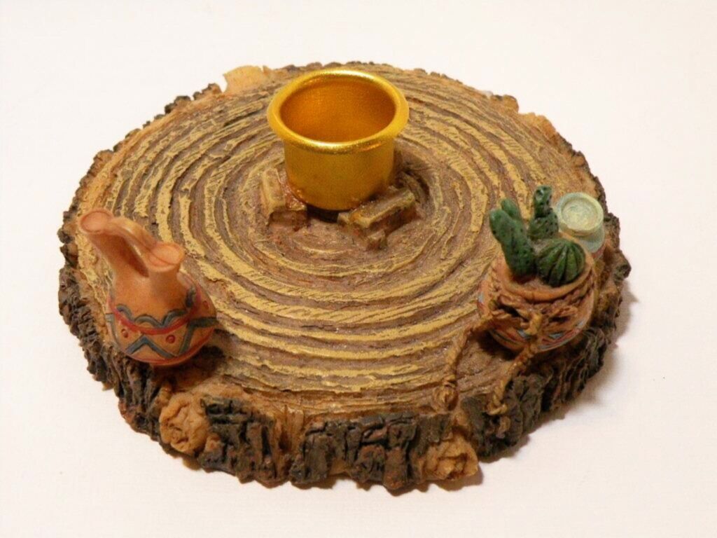 Rare Unique Native American Candle Holder with Native American Flare.