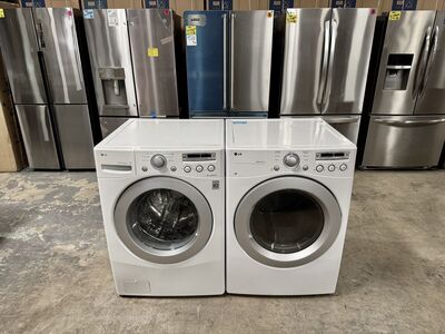 LG FRONT LOAD WASHER AND DRYER SET WITH WARRANTY