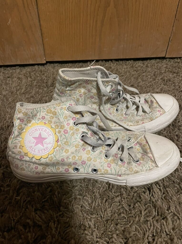 Floral Converse Shoes