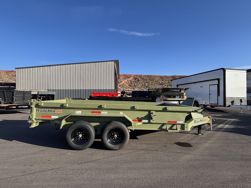 2026 RawMaxx 7x14 GDX Dump Army Green 19'' High Si