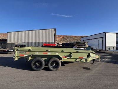 2026 RawMaxx 7x14 GDX Dump Army Green 19'' High Si