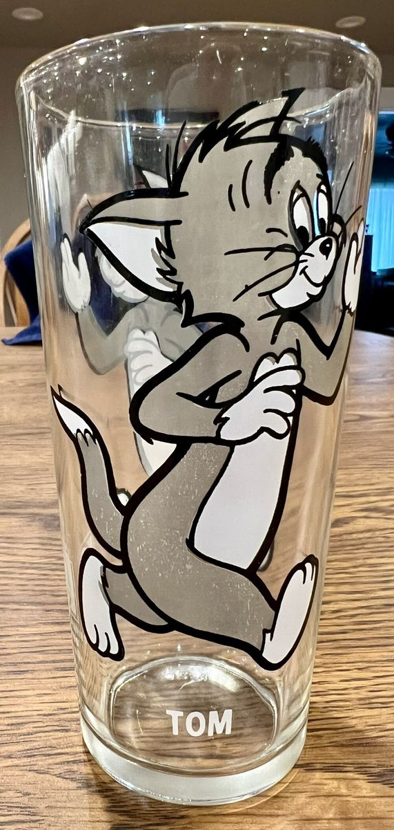 Vintage TOM Cat 1975 Pepsi Collector Series Glass Tom & Jerry MGM Cartoon 16-ounce Glass