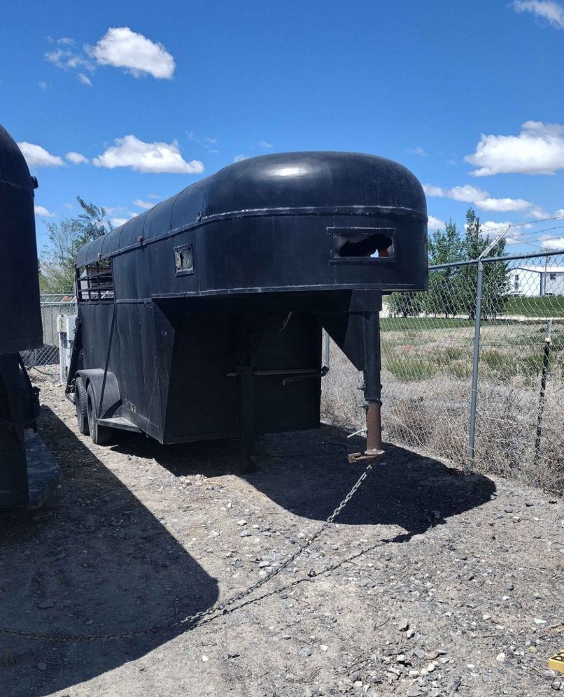 Black Horse Trailer can be used for Atvs and Livestock.