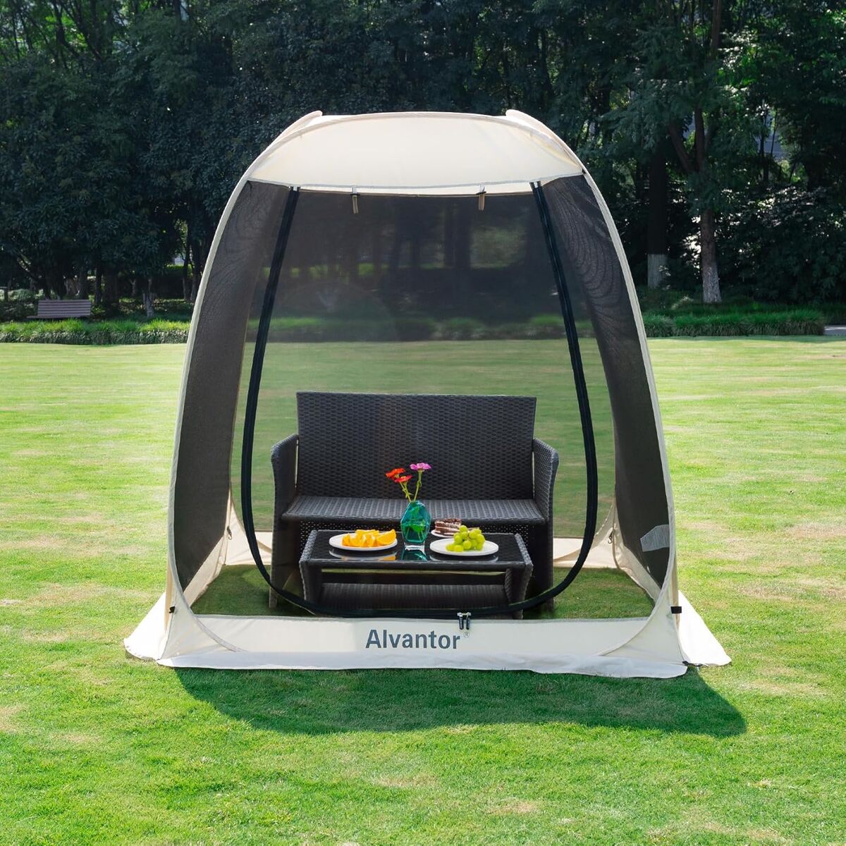 Alvantor Screen House Pop Up Igloo Screened Canopy Tent with Mosquito Netting Sides