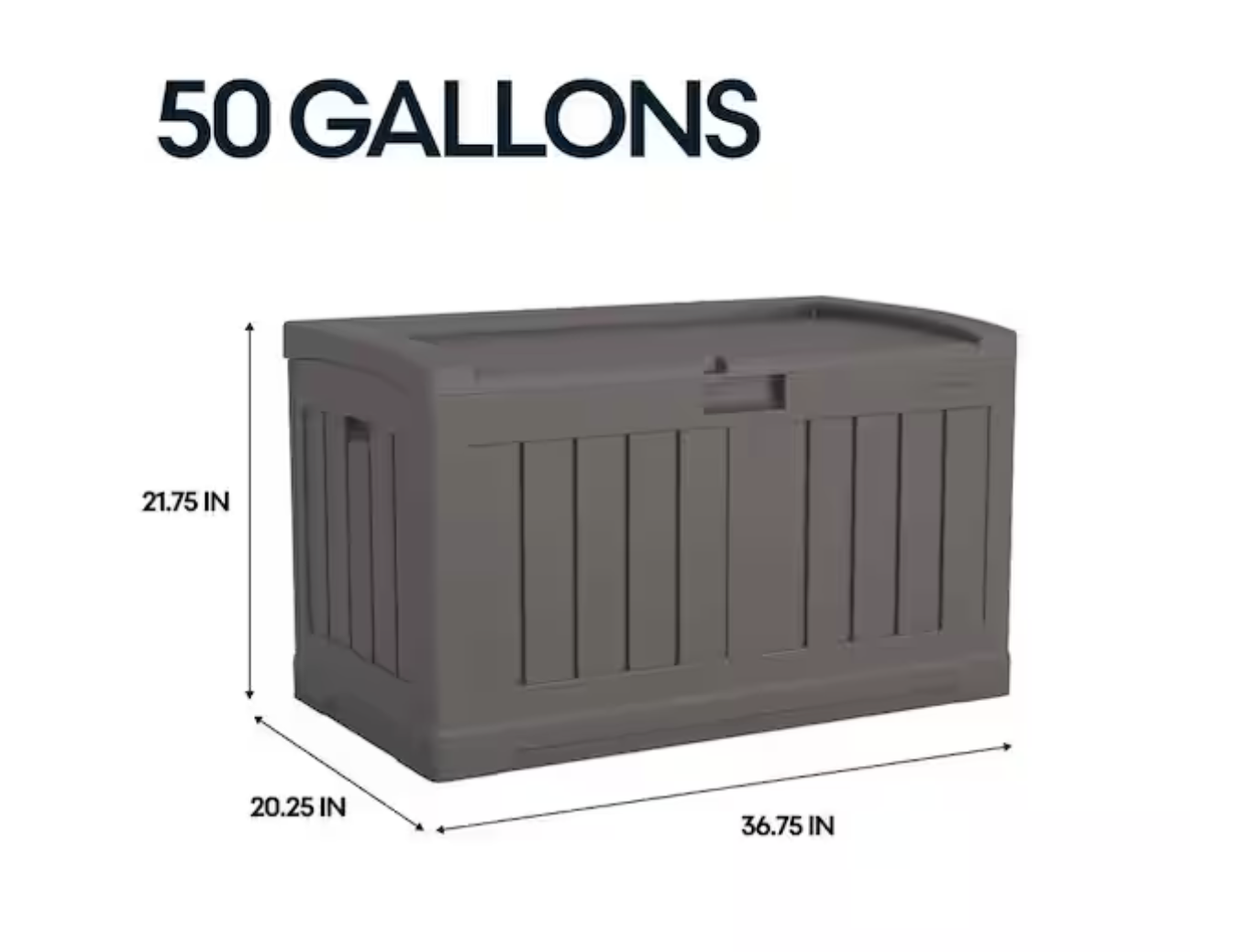 NEW Suncast 50 Gal. Resin Storage Bench Deck Box
