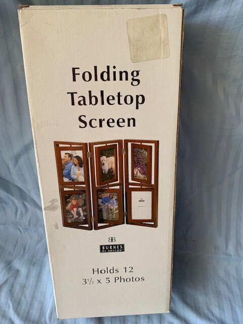 Burns of Boston:  Folding Table Top Screen Photo Holder