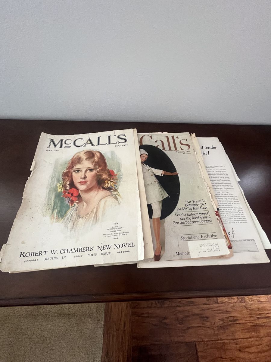 Vintage McCalls Magazines from 1927, 1928, and 1960