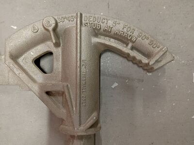 1/2" conduit pipe bender