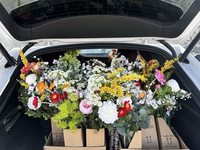Vibrant Artificial Flower Arrangement - Mixed Silk Floral Bouquet for Events & Decor