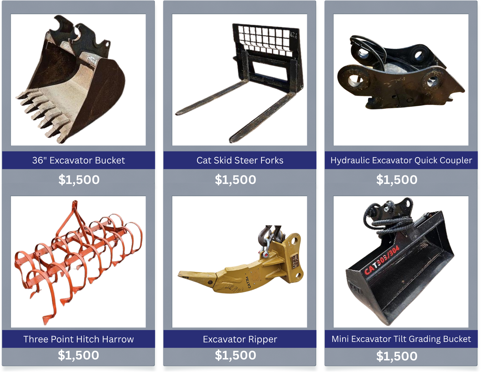 Excavator, Skid Steer, and Tractor Attachments