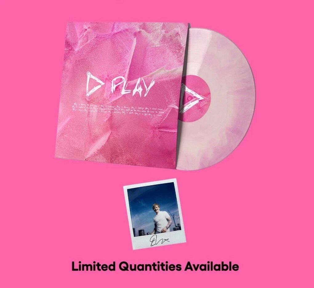 Ed Sheeran-SIGNED Play MISTAKE Purple Vinyl-Insert