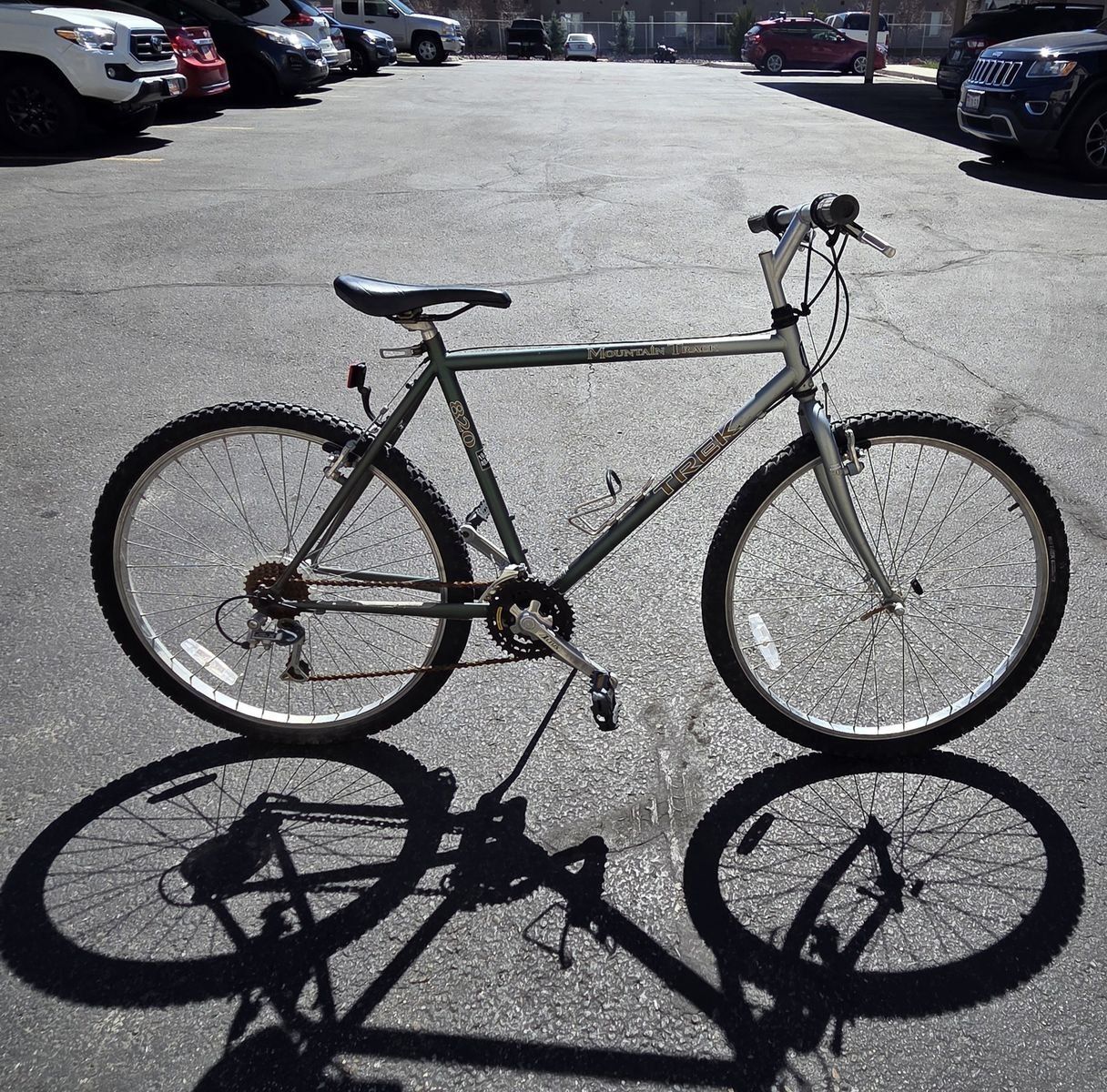 Three  different types of Trek Mountain bikes