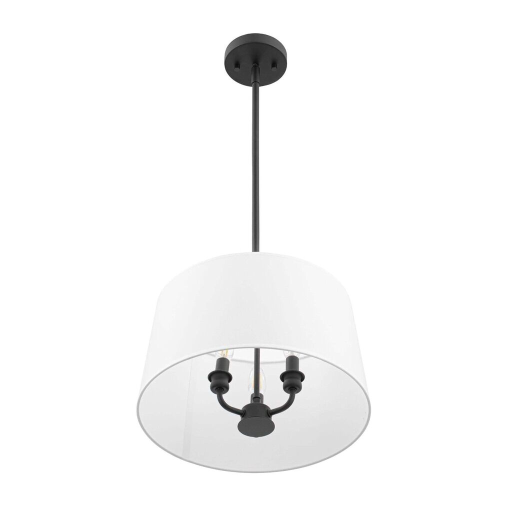 Convertible Pendant Semi Flush Light Fabric
