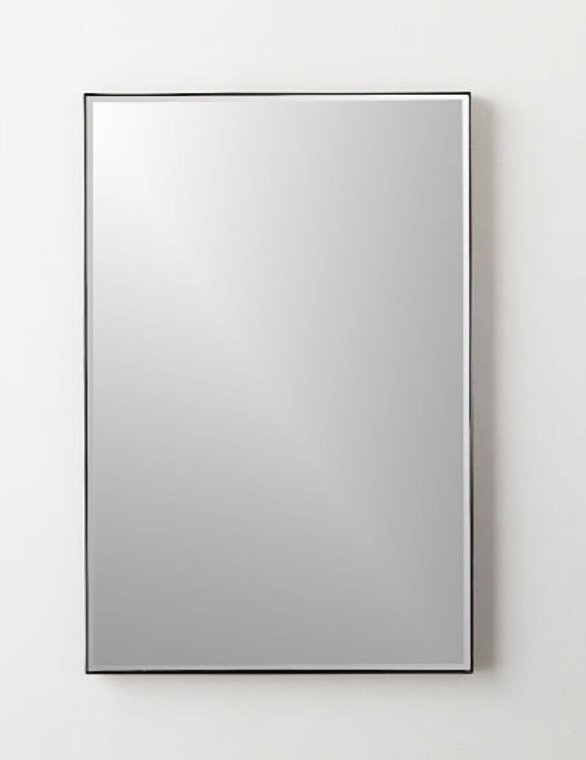 Graduate Beveled Black Rectangular Mirror 24"x36"
