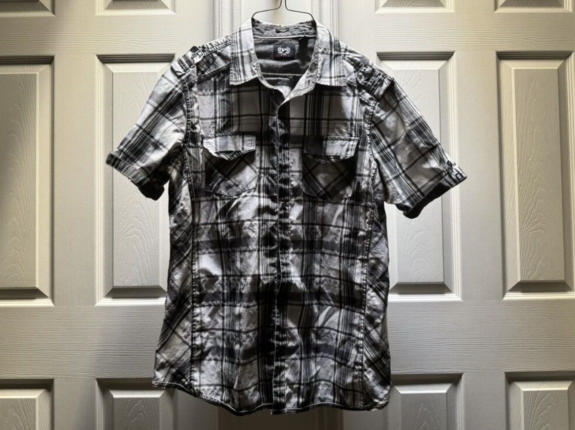 Men's XL Phat Farm Button Up Shirt Urban Hip Hop Rap Atire