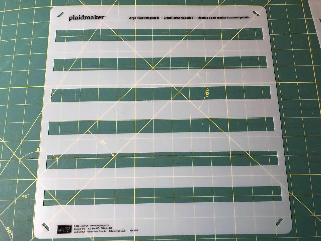 Stampin Up! Plaidmaker Large Plaid Template 12” x 12”