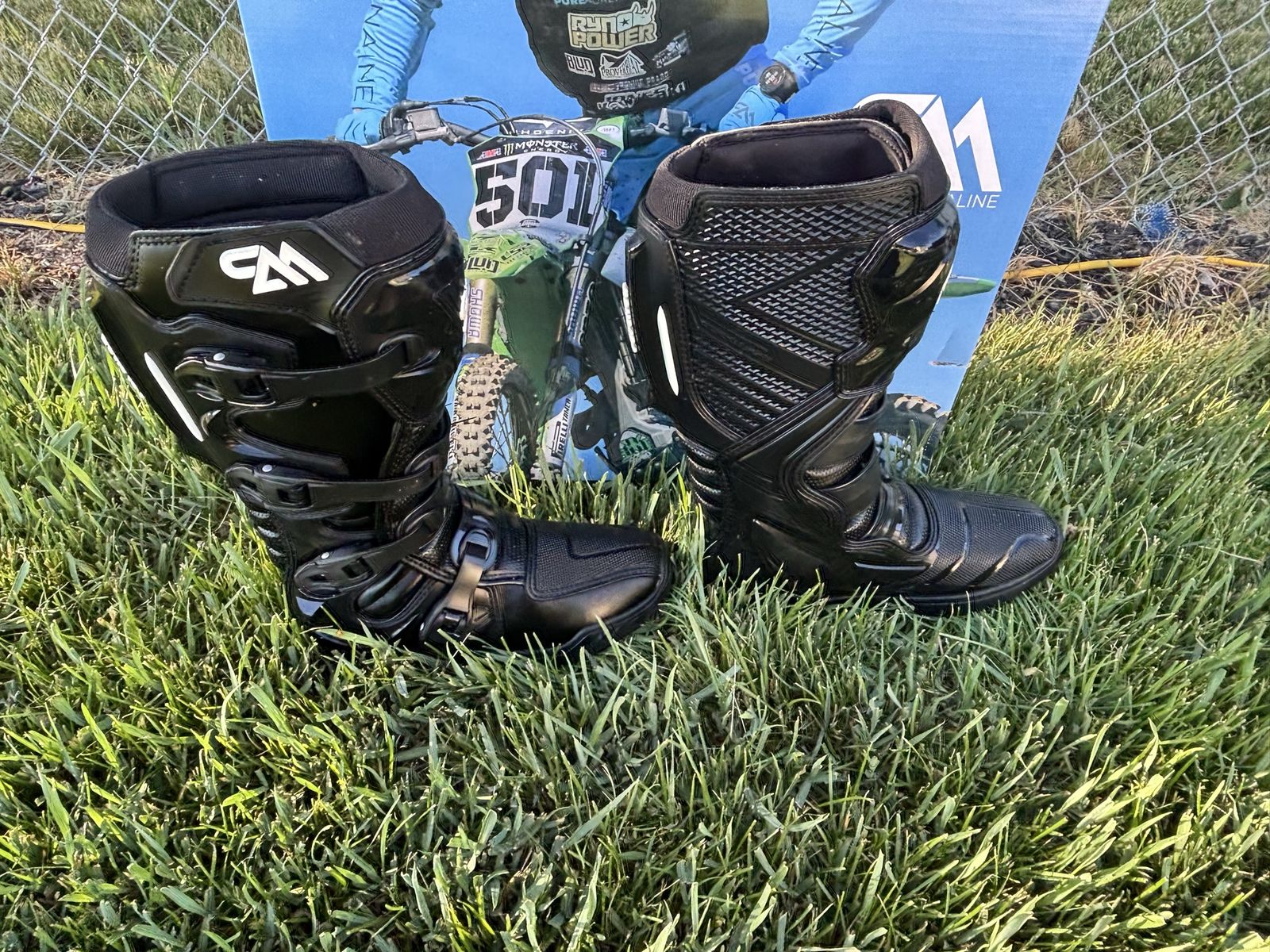PURE ADRENALINE MOTORCROSS BOOTS Black Size 9