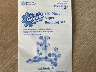 Learning Resources Gears! Gears! Gears! 150-Piece Super Building Set STEM Toy Ages 3+