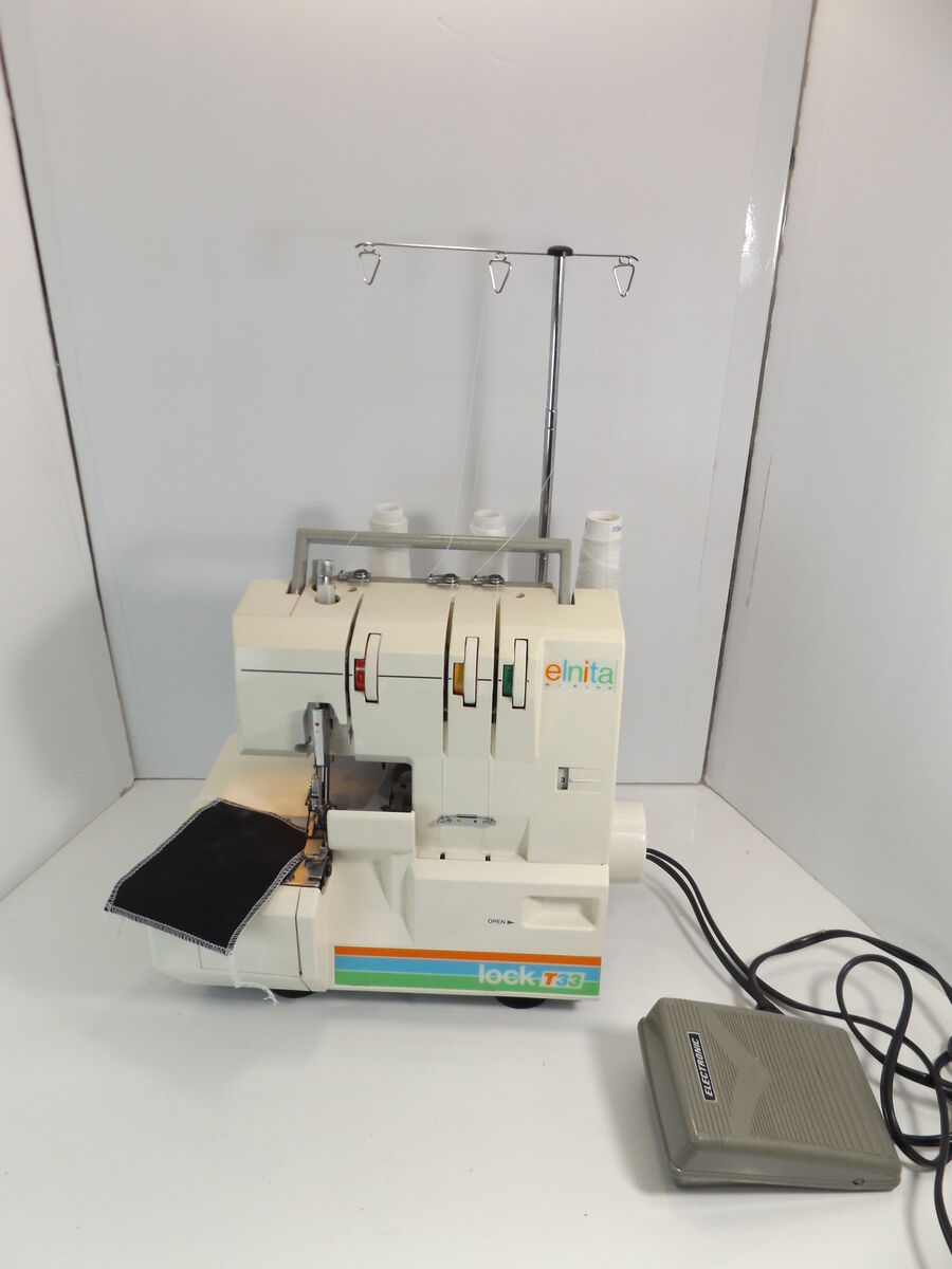 Elna  Elnita Lock Serger T34D T33 Two Needles 3 Thread Working