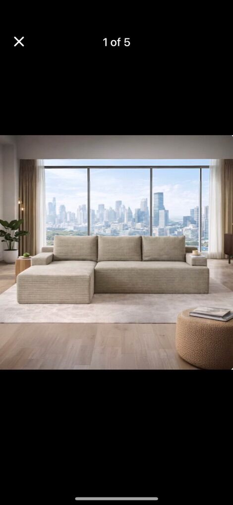 NEW 96 Sectional Cloud Couch Sofa Sand Color