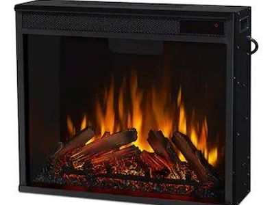 Real Flame 23.375-in W Black Free standing Fan-for