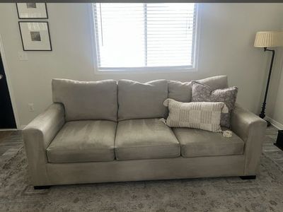 Crate and Barrel Fabric Three-Seater Sofa Couch