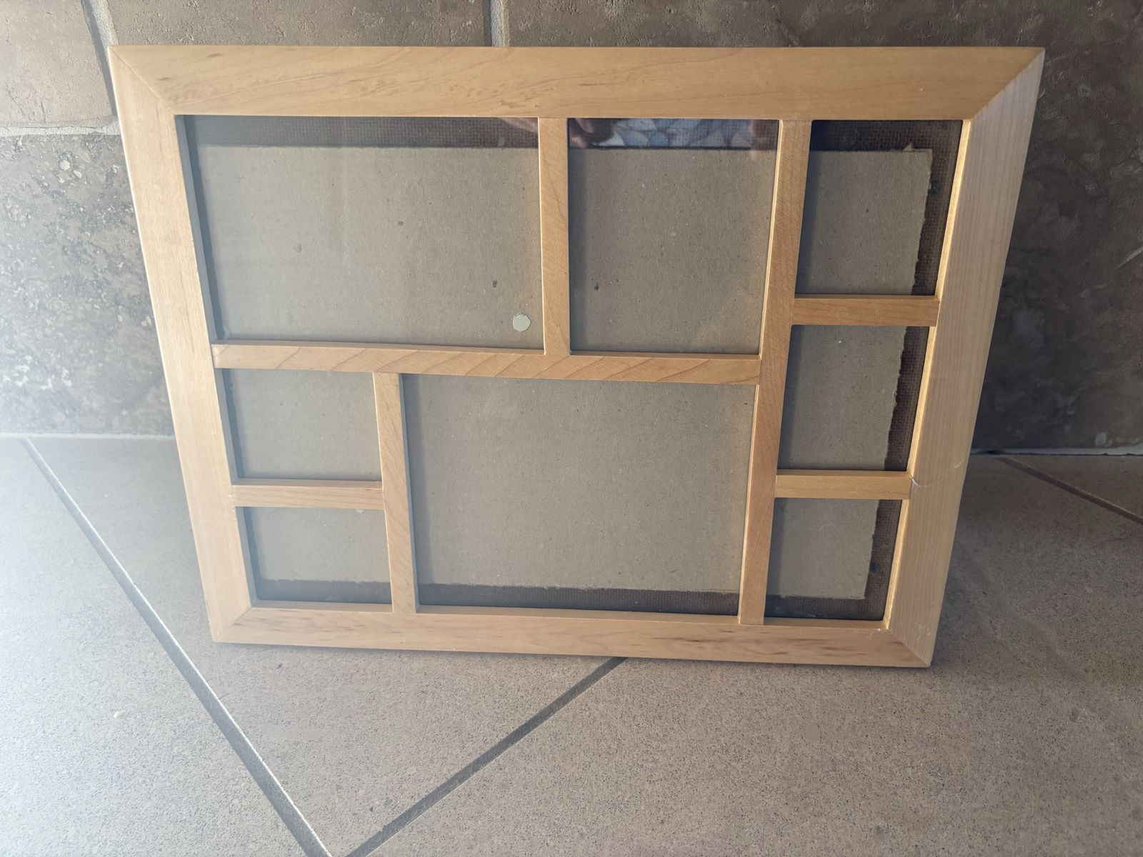 Light Wood Multi Picture Tabletop Frame