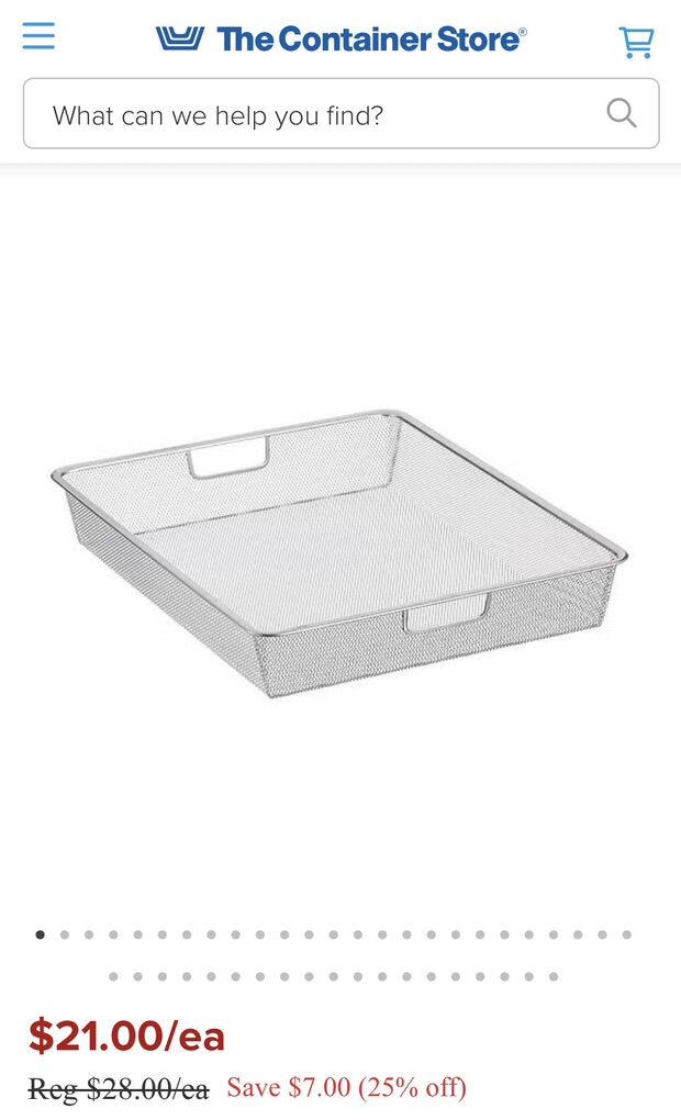 Brand New Elfa Mesh Drawers