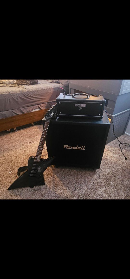 Randall RX412 200W 4x12 Guitar Speaker Cabinet - 8 Ohm, Black
