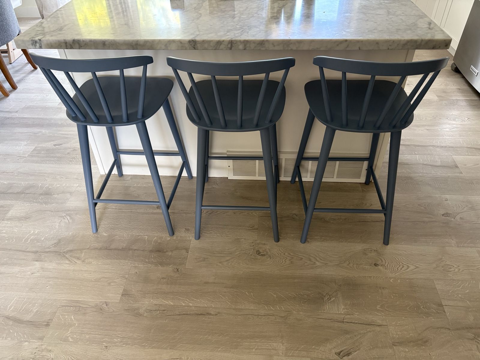 Set of 3 Serena & Lily Carter Counter Chairs in Bluebell