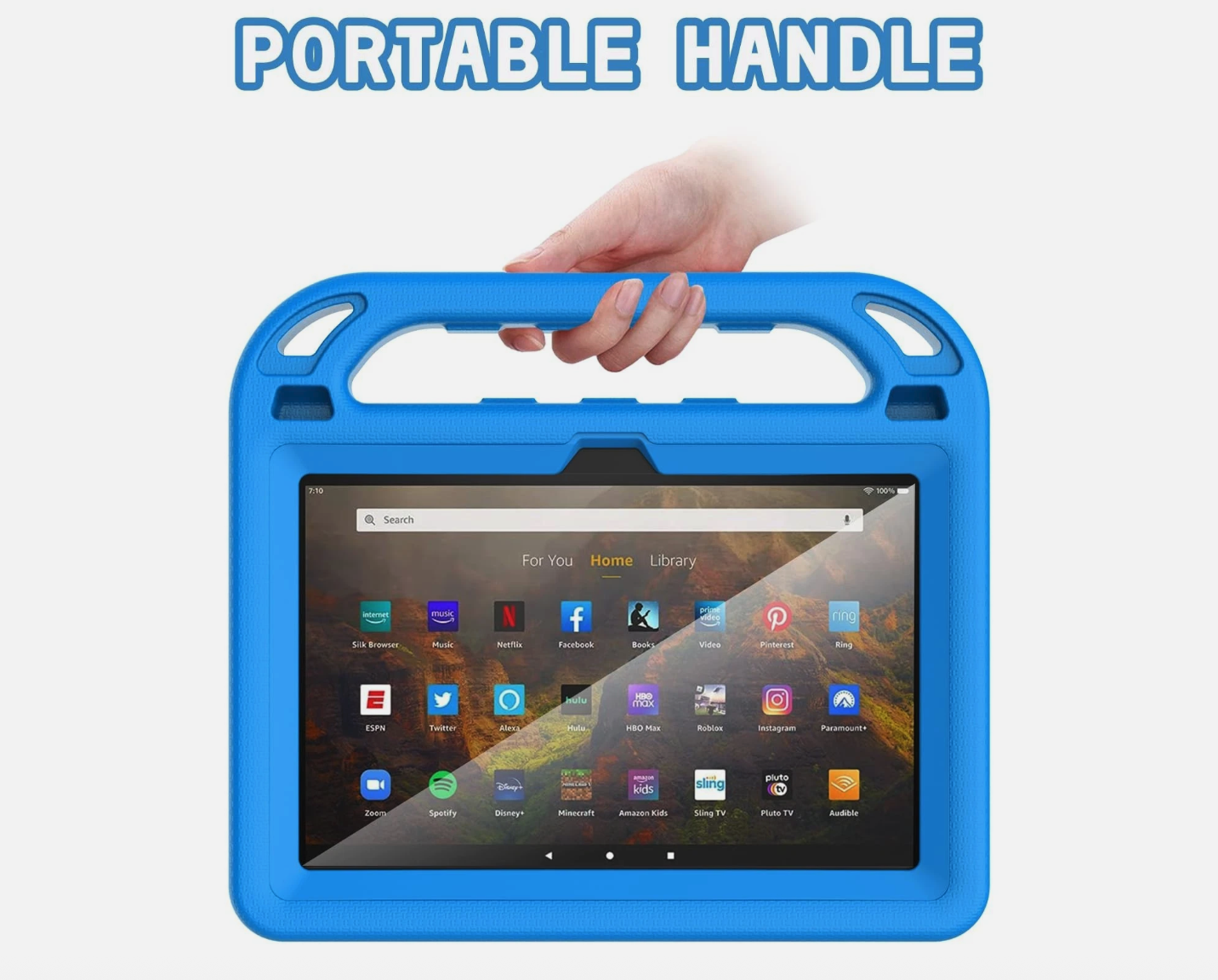 MENZO Kids Case for Amazon Fire HD 10 13th/11th Gen 2023/2021 w/Screen Protector