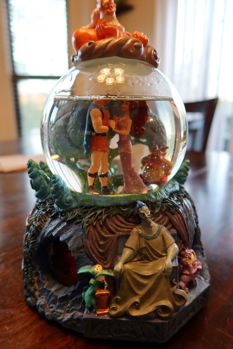 Vintage Disney Collectible Hercules Musical Snow Globe Song “I Won’t Say”