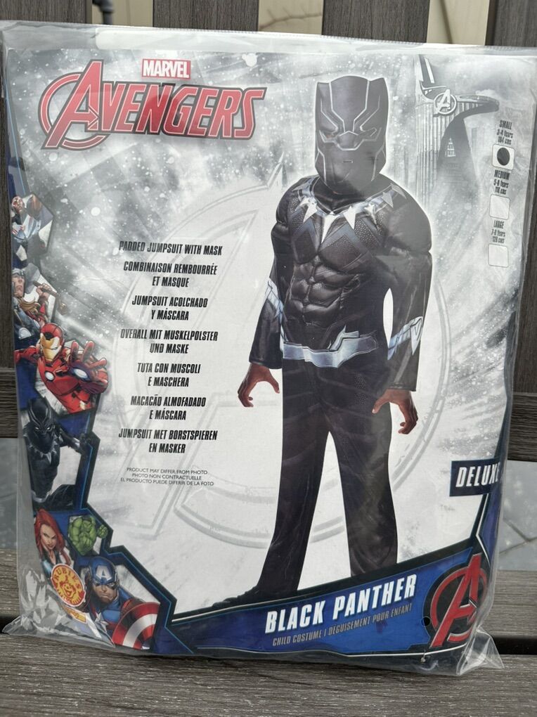 Brand New Black Panther Costume Size 3-4 Years