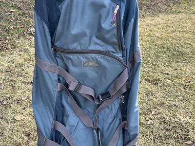 REI Large Wheeled Duffle Suitcase Gear Bag Blue