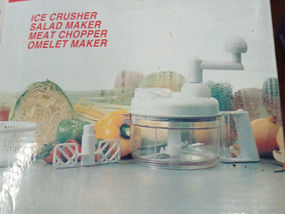 Swift Chopper Multi-Purpose Food Processor - Ice, Salad, Meat, Omelet Maker w/ Egg Separator-Extras