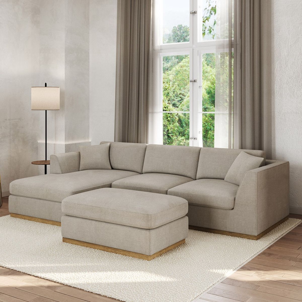 LABOR DAY SALE — HENREDON CALEY REVERSIBLE SOFA CHAISE W/ OTTOMAN — ONLY $1,099!