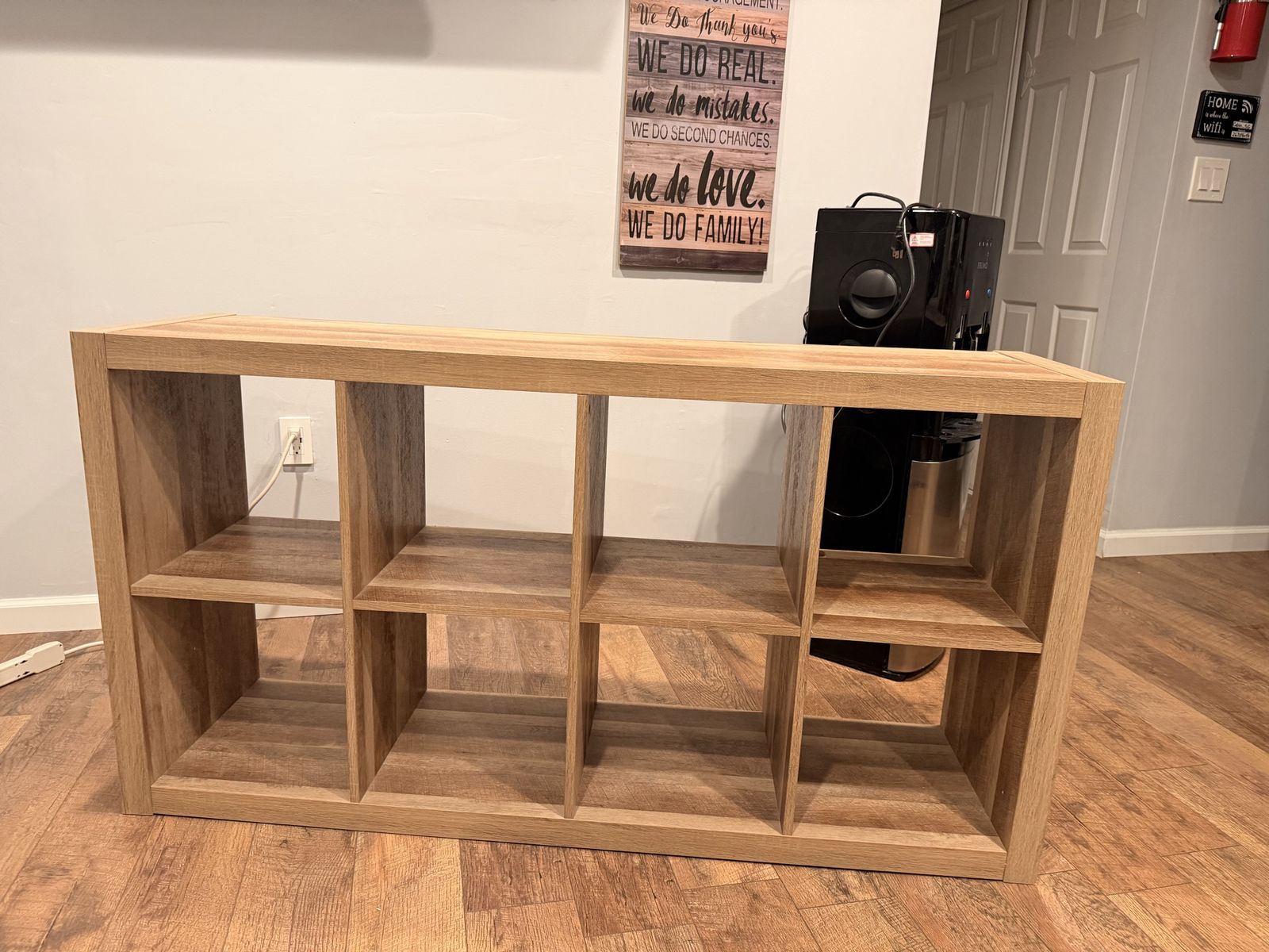 Light Wood Grain 8-Cube Storage/ Tv stand