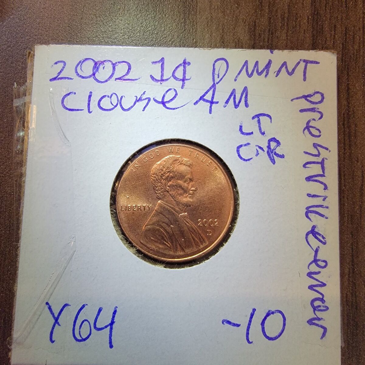 2002 penny with errors.