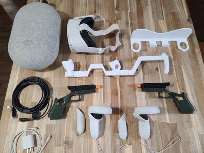 Oculus Meta Quest 2 256GB VR Headset with Controllers, Gun Stocks, and Accessories - Excellent Condition