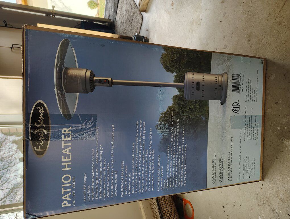 Fire Sense 46000 BTU Patio Heater Propane Nisb